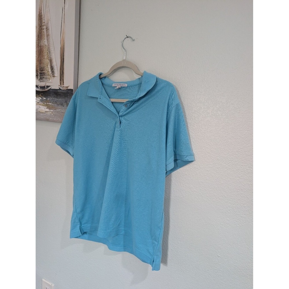 Port Authority Light Blue Polo Shirt - Size XL